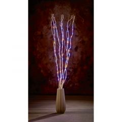 Lit White Willow with 80 Rainbow LEDs