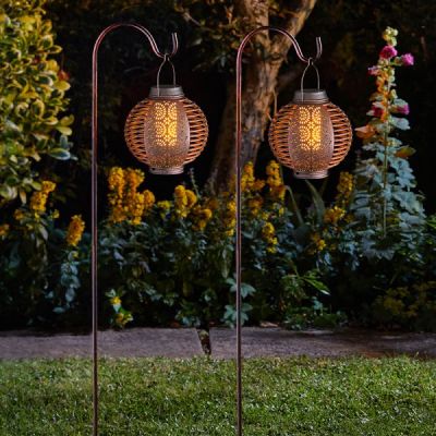 Smart Garden Forli Flaming Lantern Set   Pack of 2