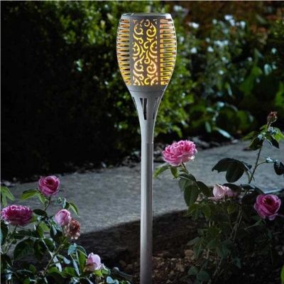 Solar Powered Flaming Torch Slate
