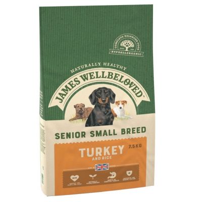 James Wellbeloved Turkey and Rice Senior Small Breed 7.5Kg