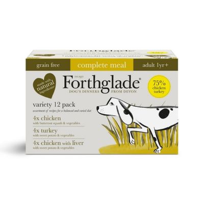 Forthglade Complete Poultry (Turkey, Chicken & Chicken with Liver) 12x395g