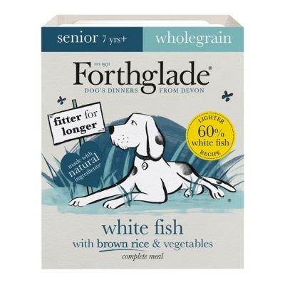 Forthglade Wholegrain White Fish with Brown Rice & Vegetables Complete Senior Wet Dog Food 18x395g