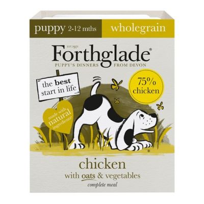 Forthglade Wholegrain Chicken with Oats & Vegetables Complete Puppy Wet Dog Food 18x395g
