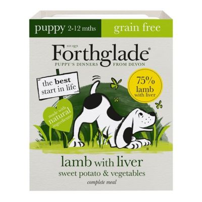 Forthglade Grain Free Lamb with Liver & Vegetables Complete Puppy Wet Dog Food 18x395g