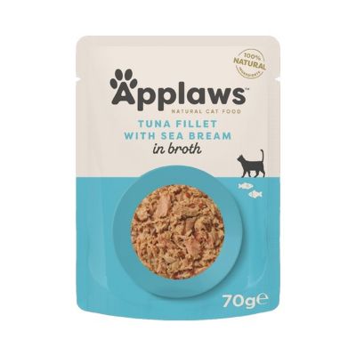 Applaws Cat Pouch Tuna Fillet and Seabream 12x70g