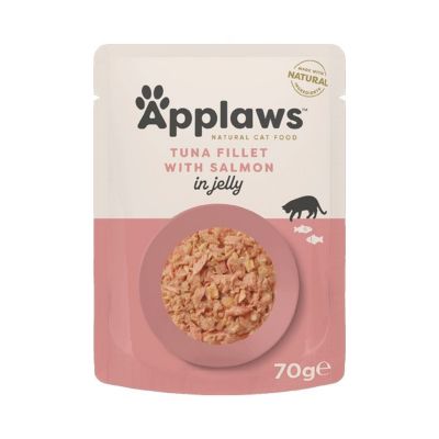 Applaws Cat Pouch Tender Tuna with Salmon in a Tasty Jelly 16x70g
