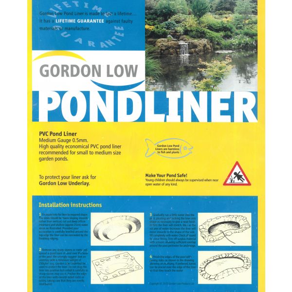Gordon Low 4 x 5m PVC Pond Liner