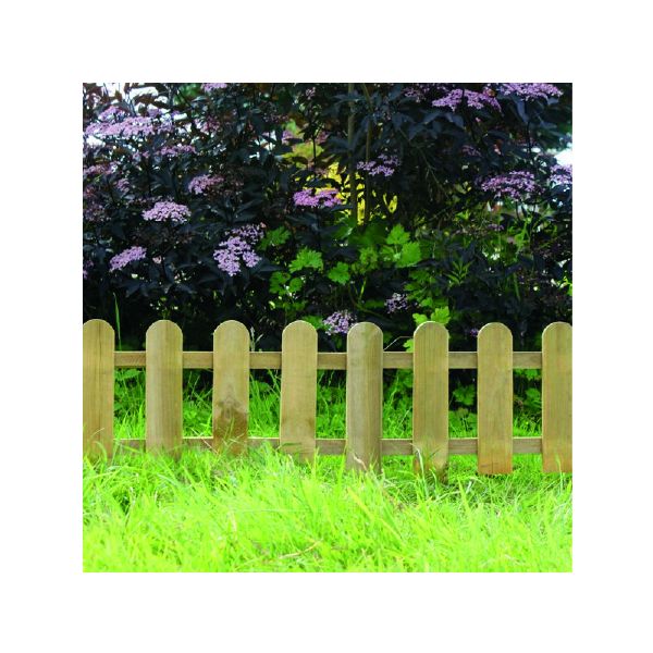 Zest 4 Leisure Wooden Mini Picket Fence 115cm x 28cm