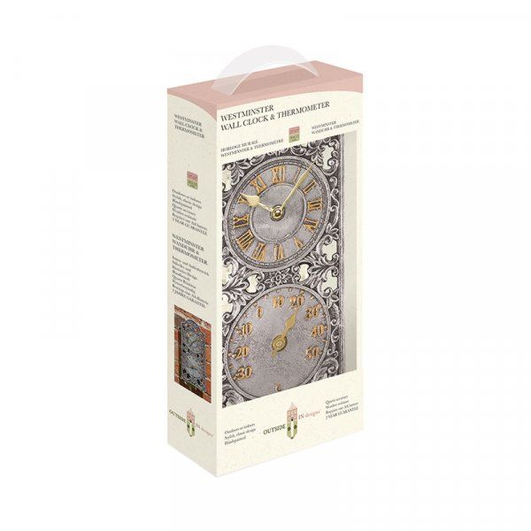 Westminster Wall Clock & Thermometer