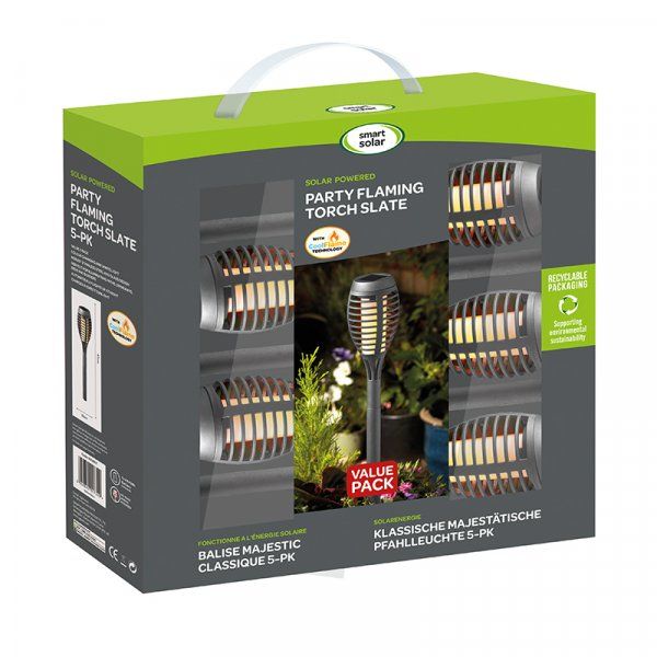 Smart Garden Party Flaming Torch Set Pack of 5