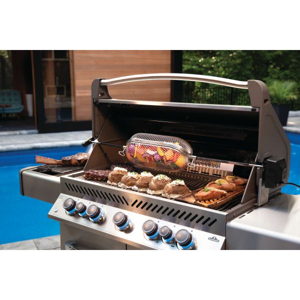 Napoleon Stainless Steel Prestige 665 Propane Gas Grill with Infrared Side and Rear Burners