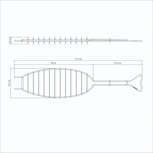 Tramontina Stainless Steel Barbeque Fish Grill 71.3 x 16.5cm