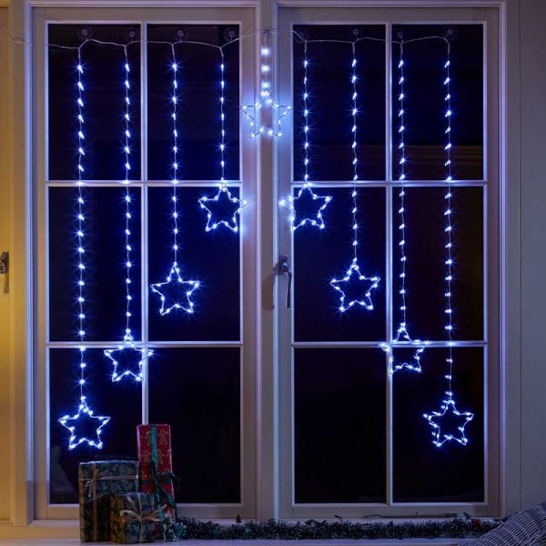 Star Curtain Lights Cool White