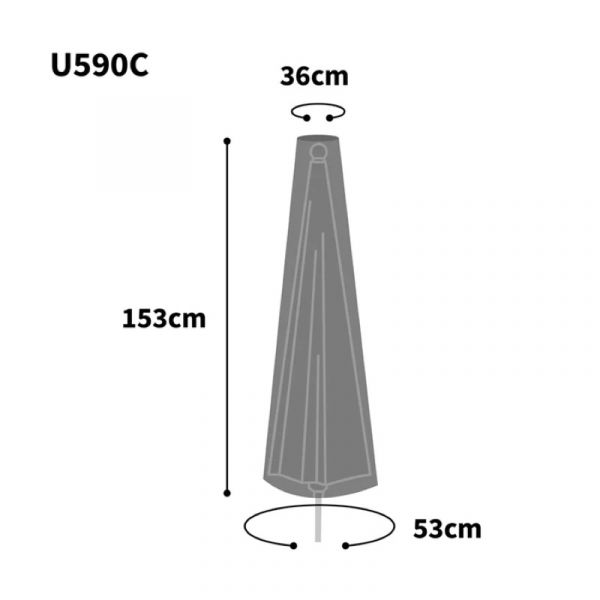 Ultimate Protector Parasol Small Charcoal Cover
