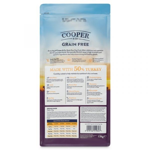 Cooper & Co Puppy Turkey with Sweet Potato and Carrots 1.5Kg