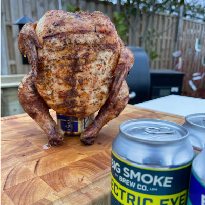 Cooking up some Beer Can Chicken